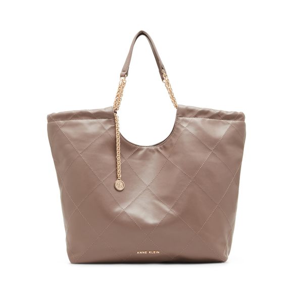 Medium Stitched Quilted Tote With Chain Strap -_- - Picture 1 of 5